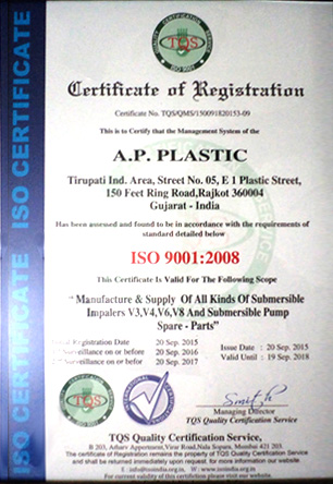 AP Plastic Qulaty Certified Company in Rajkot